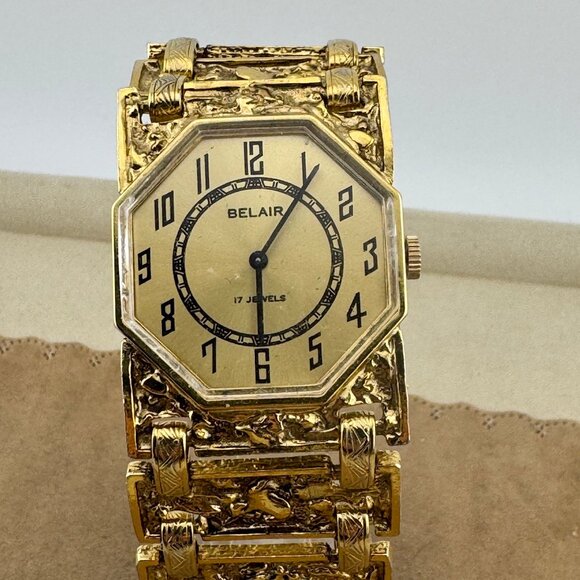 Vintage Belair 17 Jewel  Movemenrt Gold Tone 1960's Watch - Picture 5 of 8